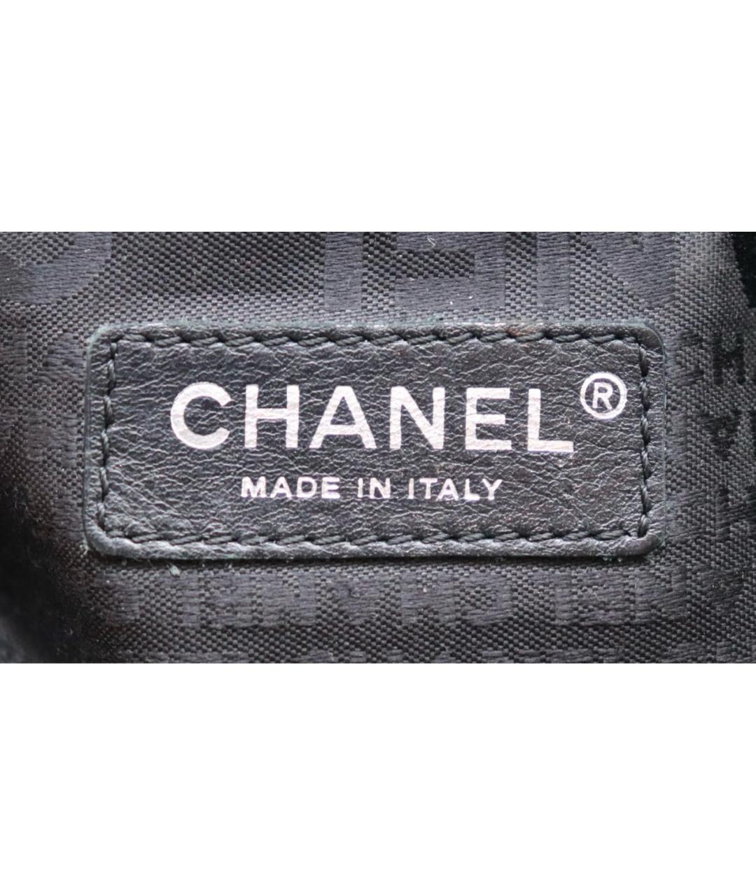 CHANEL Черная кожаная сумка тоут, фото 7