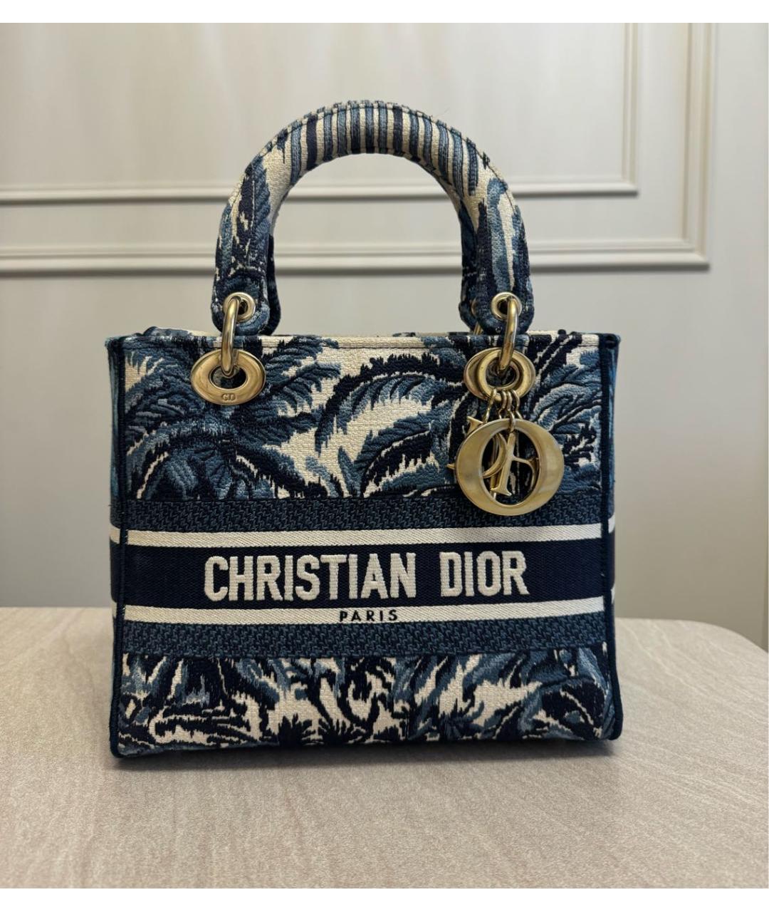 CHRISTIAN DIOR Темно-синяя сумка тоут, фото 8