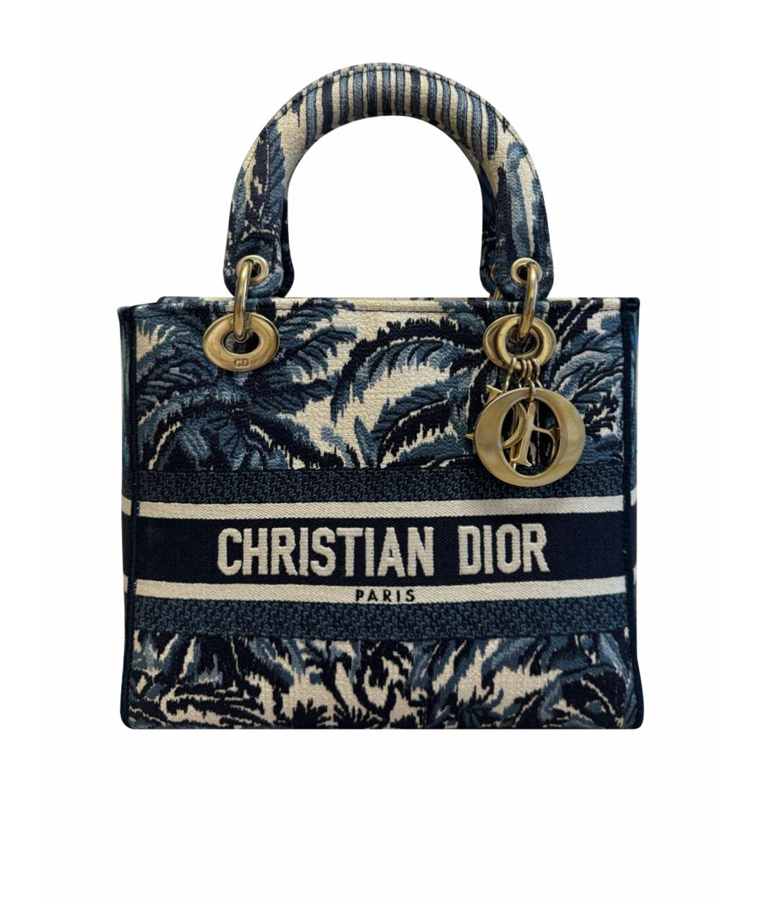 CHRISTIAN DIOR Темно-синяя сумка тоут, фото 1
