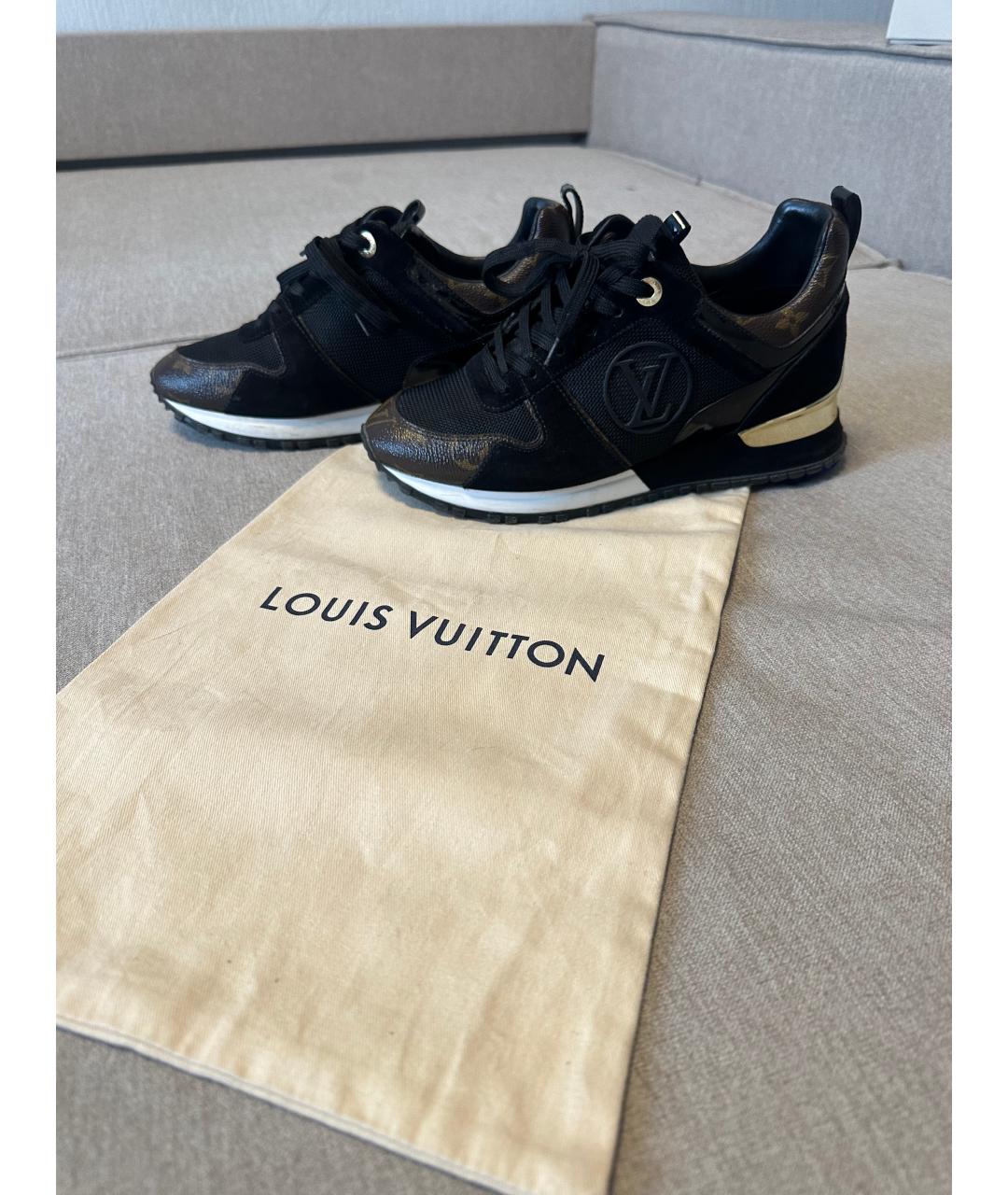 LOUIS VUITTON Коричневые кожаные кроссовки, фото 5
