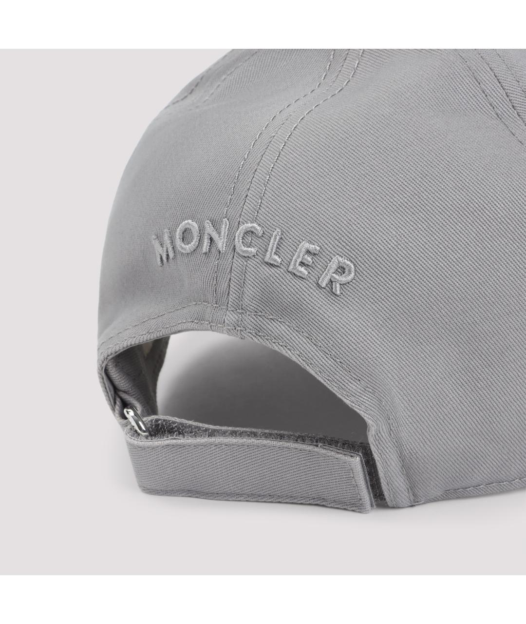 MONCLER Серая хлопковая кепка/бейсболка, фото 4