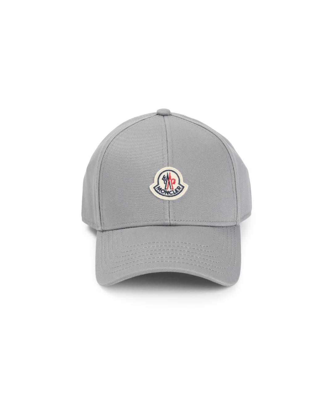 MONCLER Серая хлопковая кепка/бейсболка, фото 1