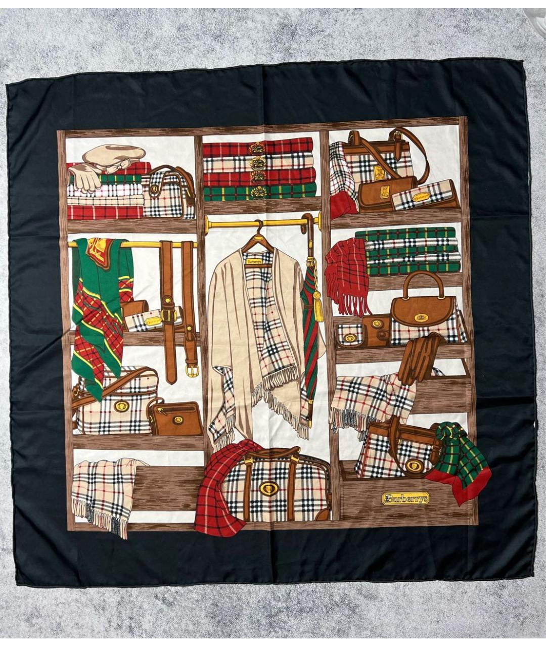 BURBERRY Мульти шелковый платок, фото 9
