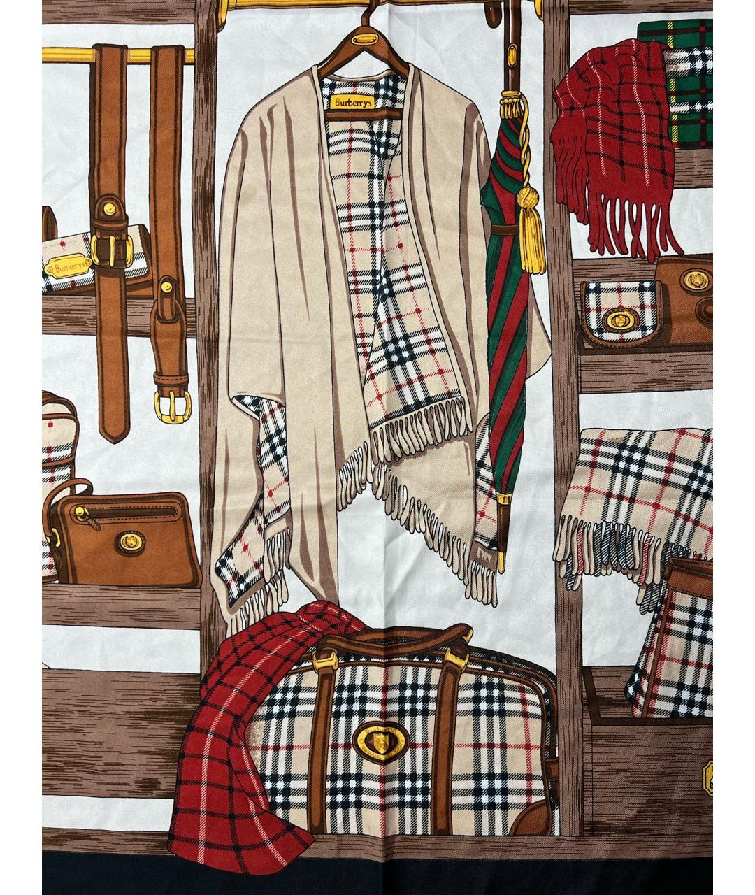 BURBERRY Мульти шелковый платок, фото 4