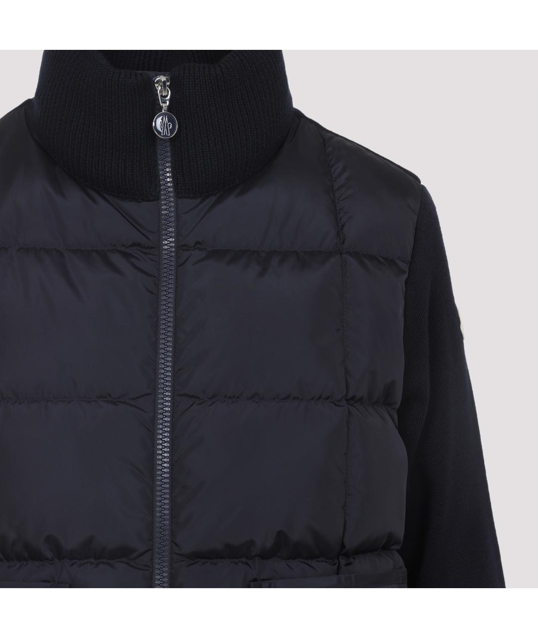MONCLER Темно-синяя полиамидовая куртка, фото 4