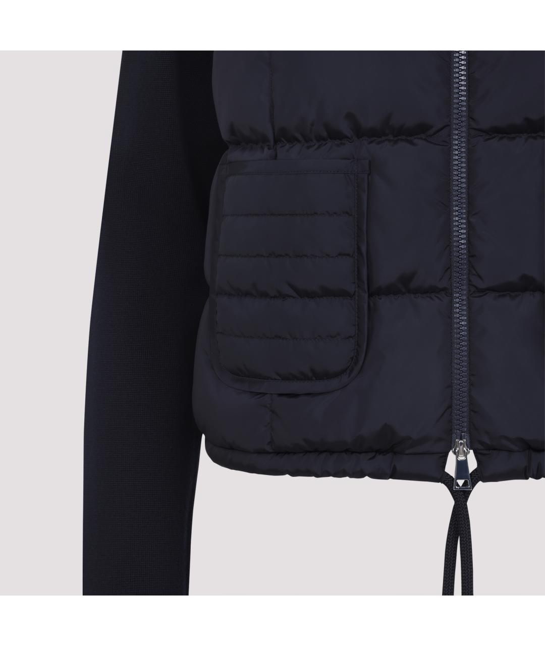 MONCLER Темно-синяя полиамидовая куртка, фото 3