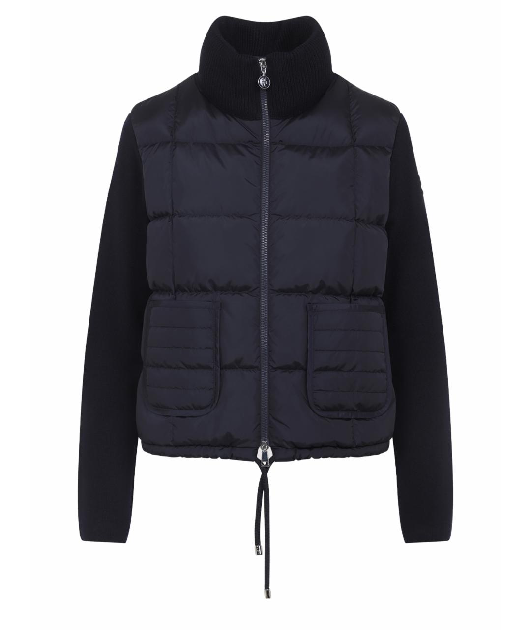 MONCLER Темно-синяя полиамидовая куртка, фото 1