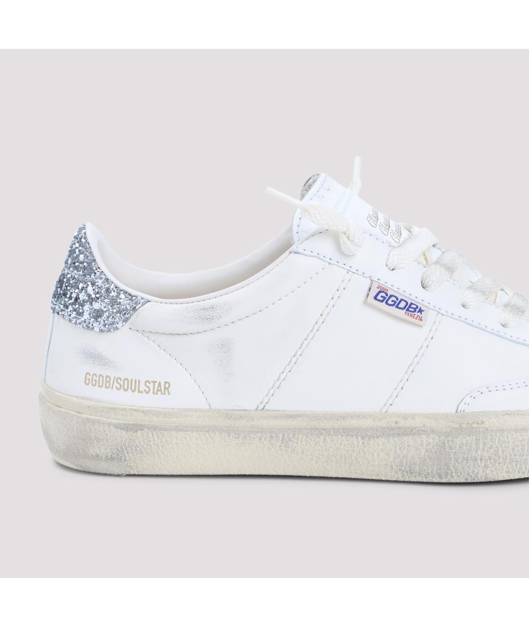 GOLDEN GOOSE DELUXE BRAND Белые кожаные кроссовки, фото 4