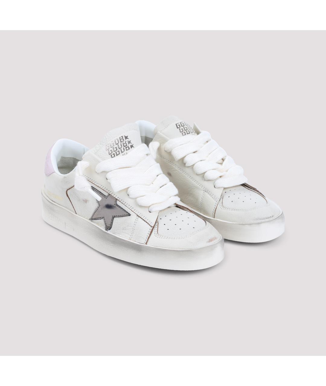 GOLDEN GOOSE DELUXE BRAND Белые кожаные кеды, фото 3