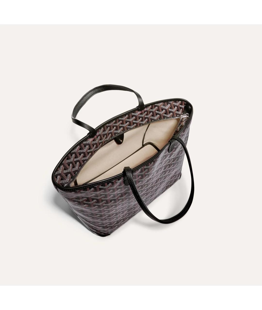 GOYARD Черная кожаная сумка тоут, фото 3