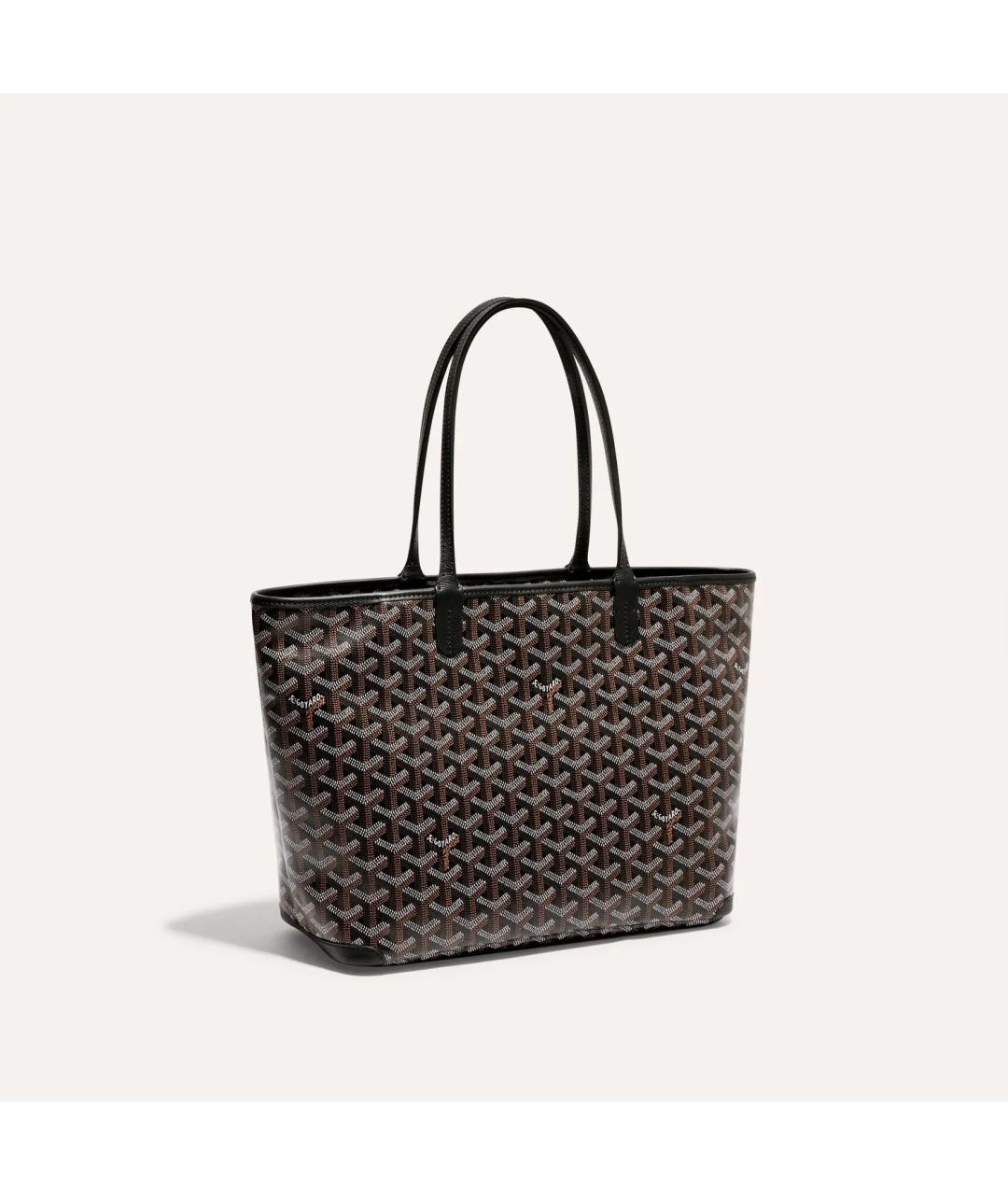 GOYARD Черная кожаная сумка тоут, фото 2