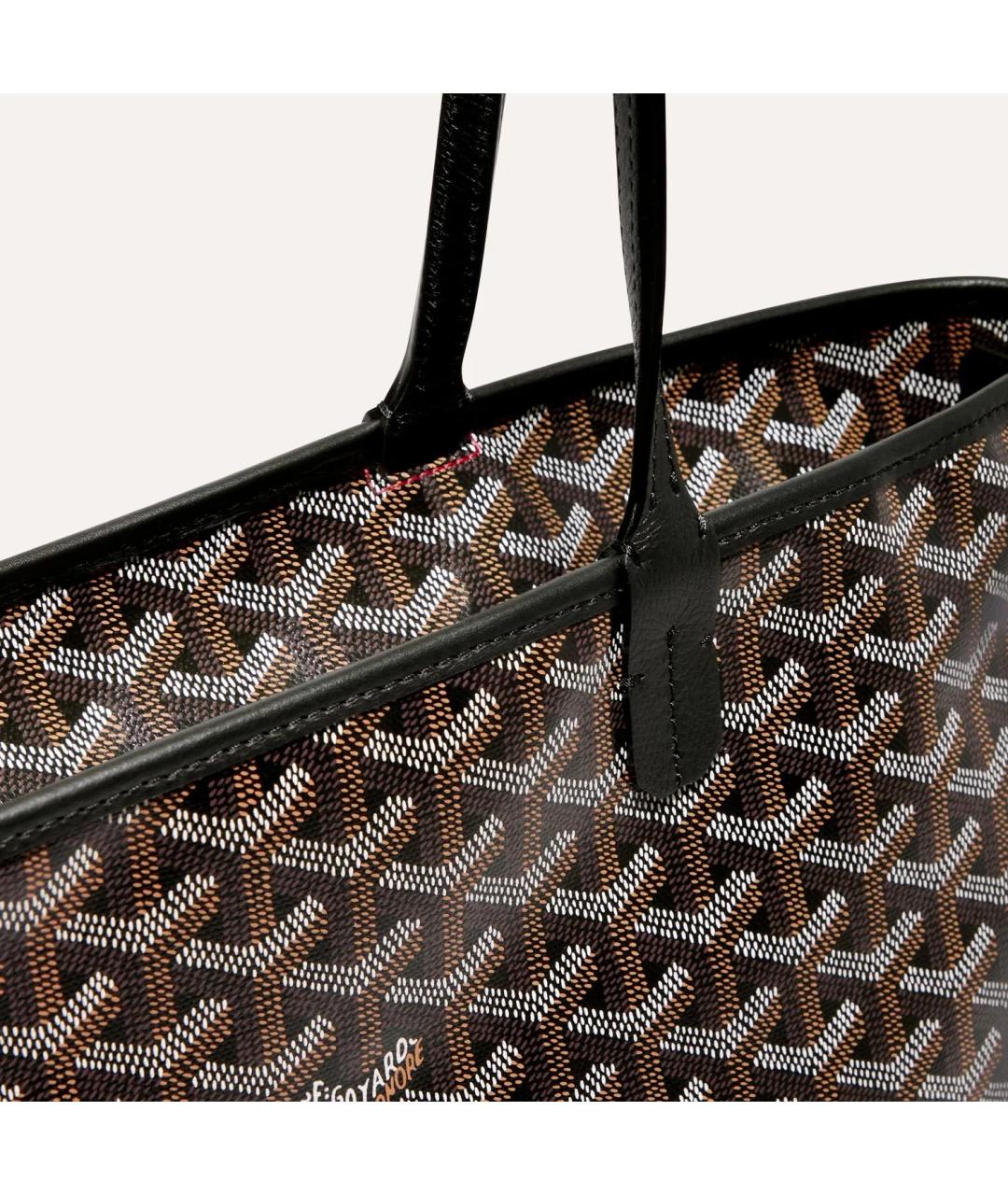 GOYARD Черная кожаная сумка тоут, фото 4