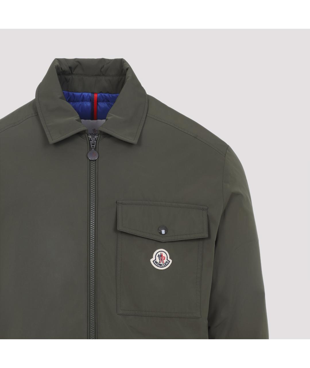 MONCLER Зеленая полиэстеровая куртка, фото 4