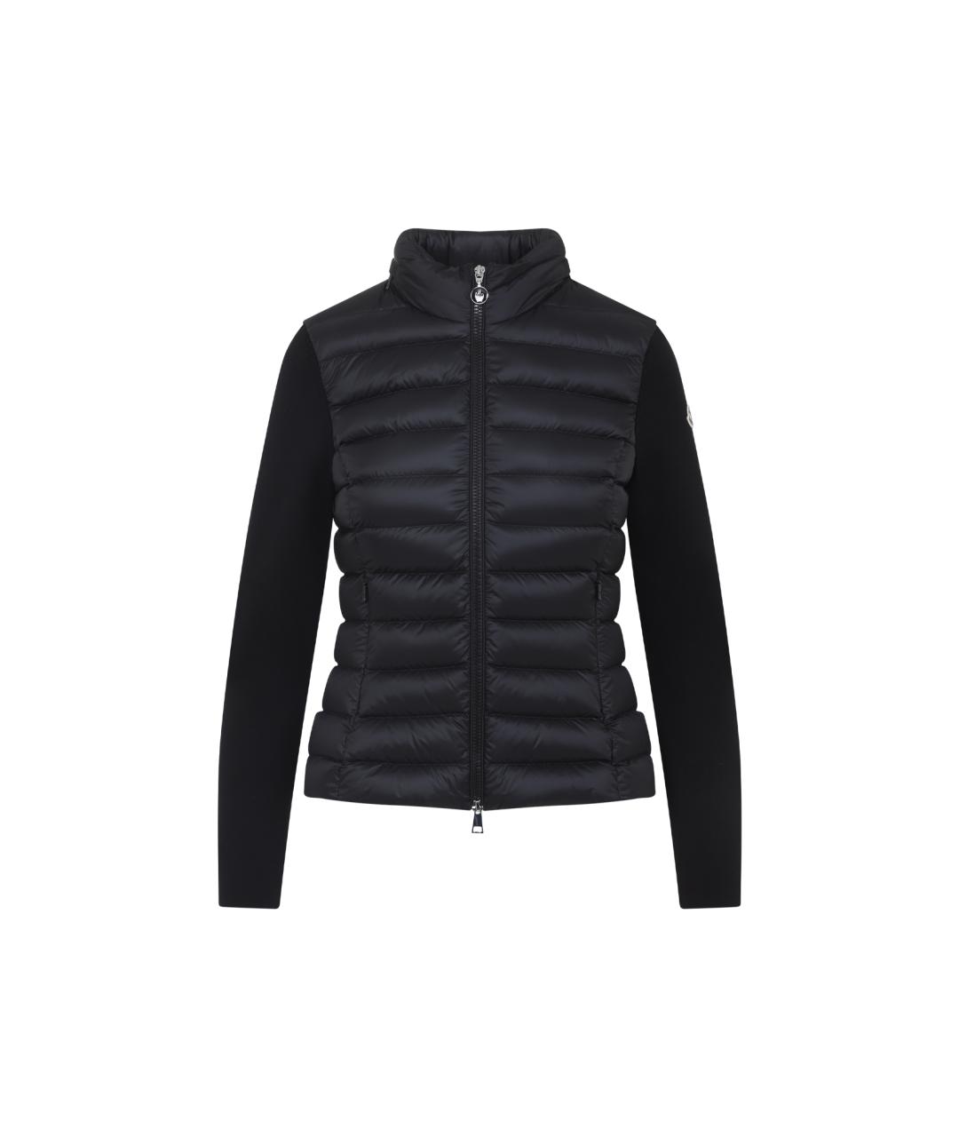 MONCLER Темно-синяя полиэстеровая куртка, фото 1