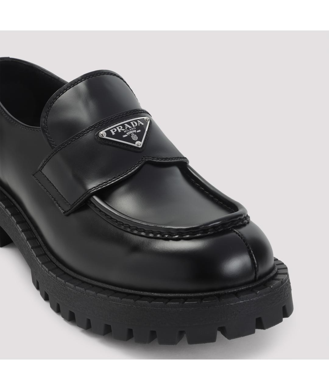 PRADA Черные лоферы из лакированной кожи, фото 4