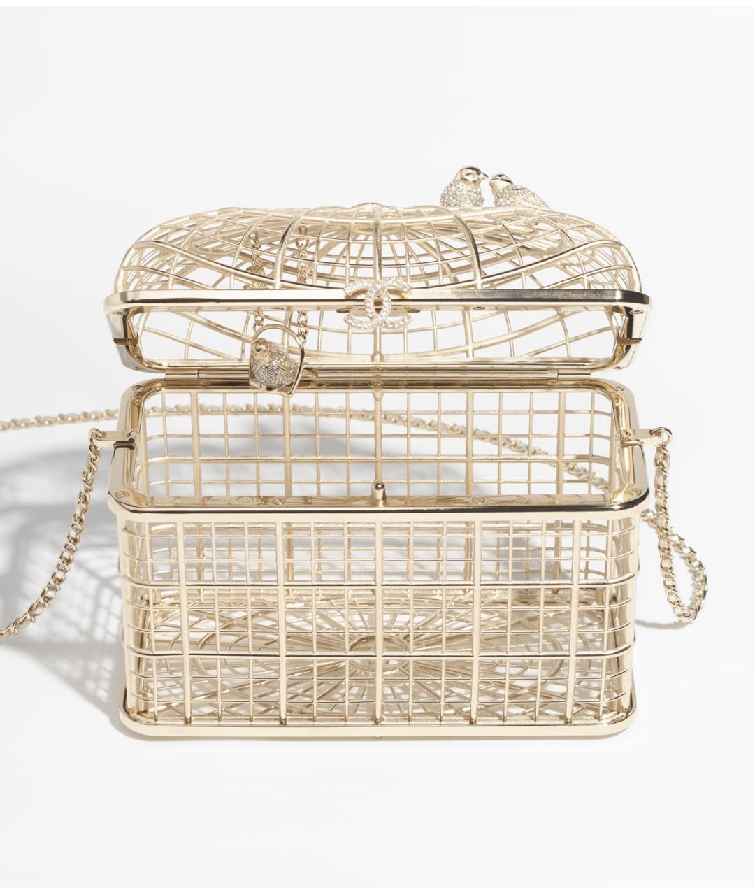CHANEL Золотая сумка через плечо, фото 3