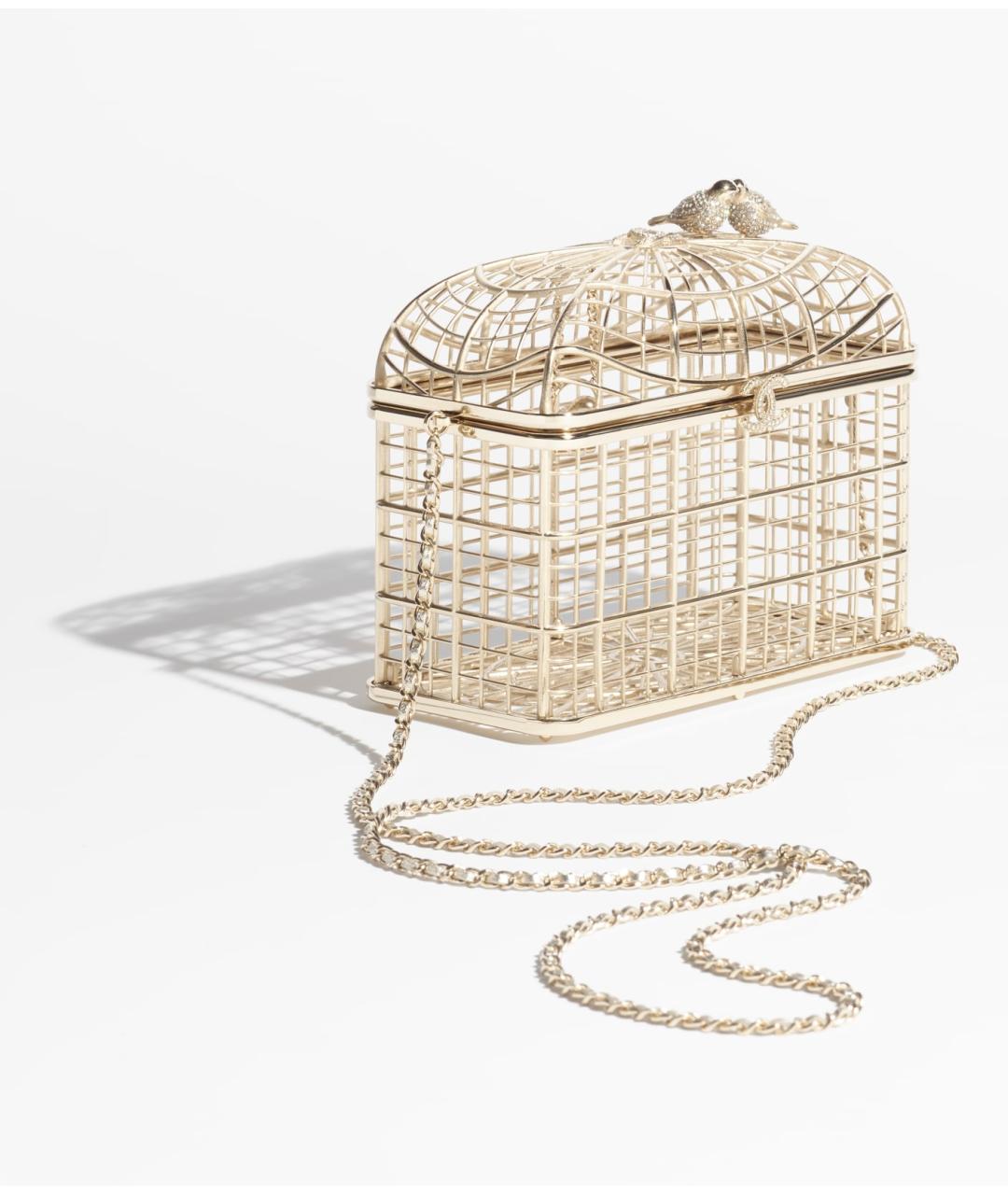 CHANEL Золотая сумка через плечо, фото 2