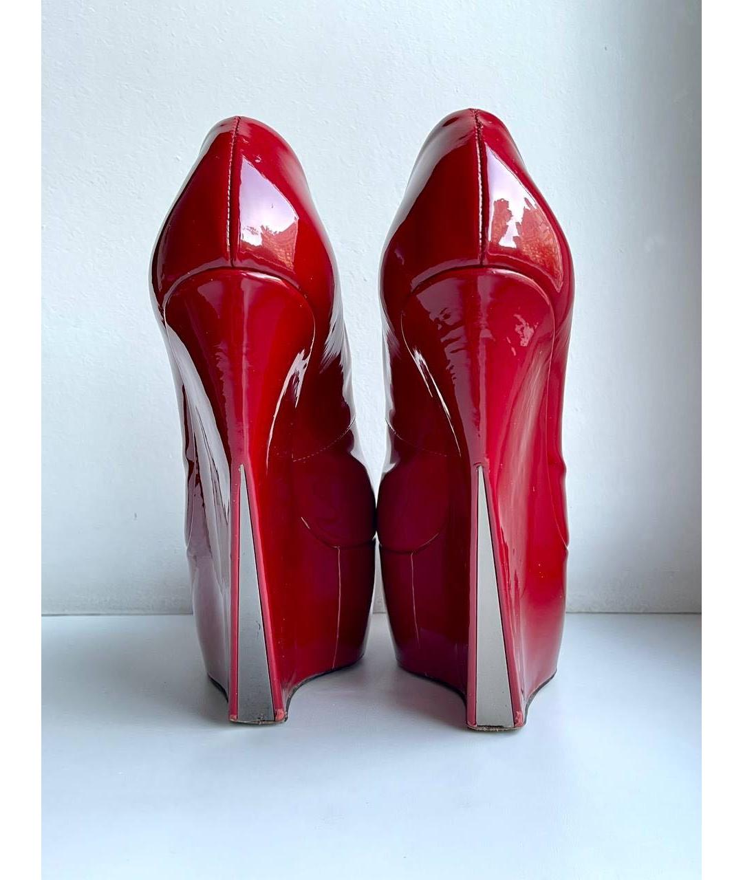 CASADEI Бордовые туфли из лакированной кожи, фото 6