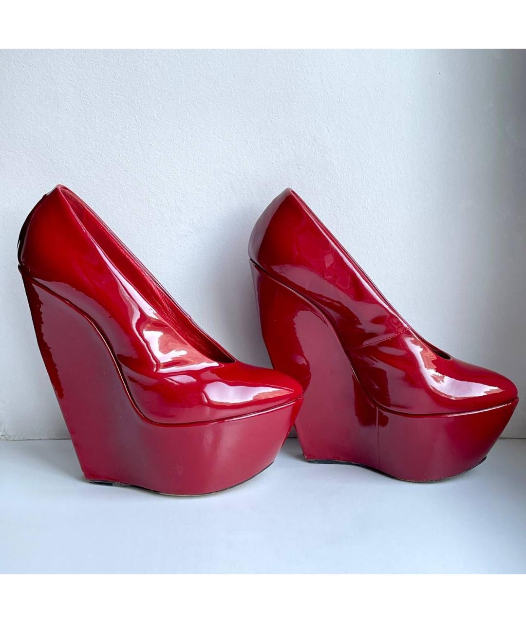 CASADEI Бордовые туфли из лакированной кожи, фото 2