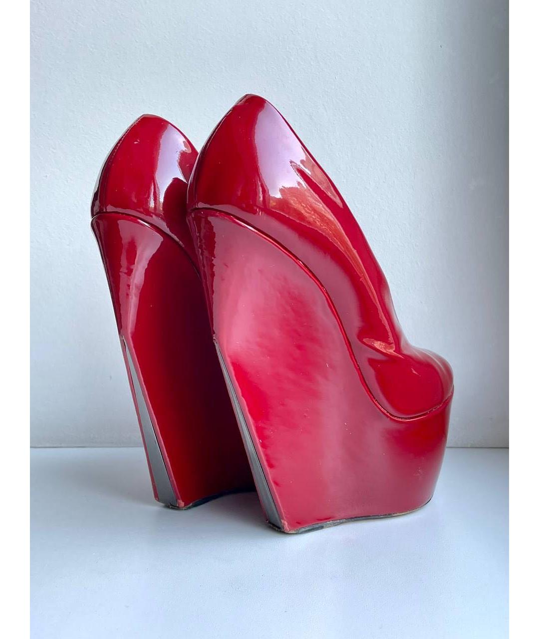 CASADEI Бордовые туфли из лакированной кожи, фото 3