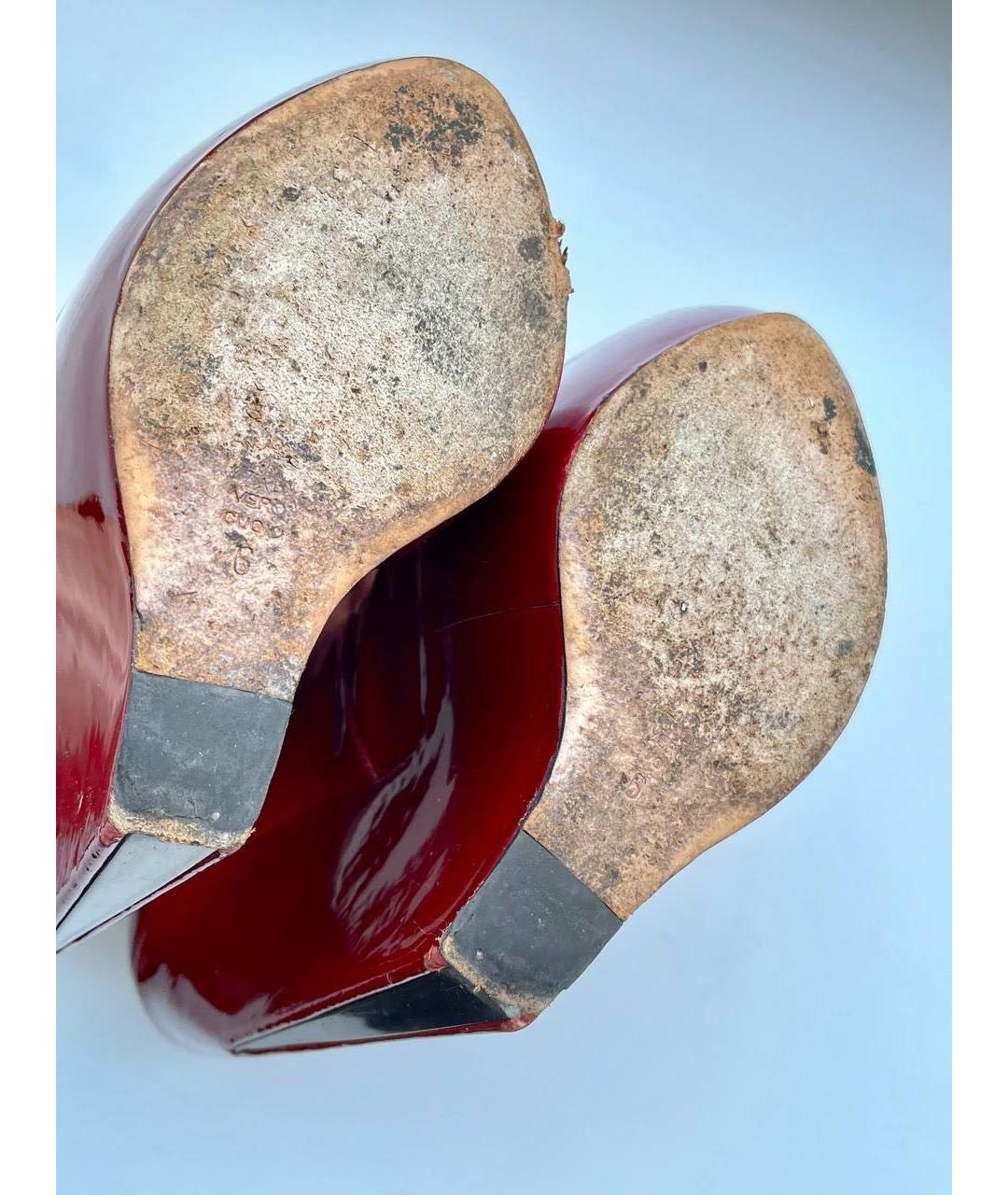 CASADEI Бордовые туфли из лакированной кожи, фото 8