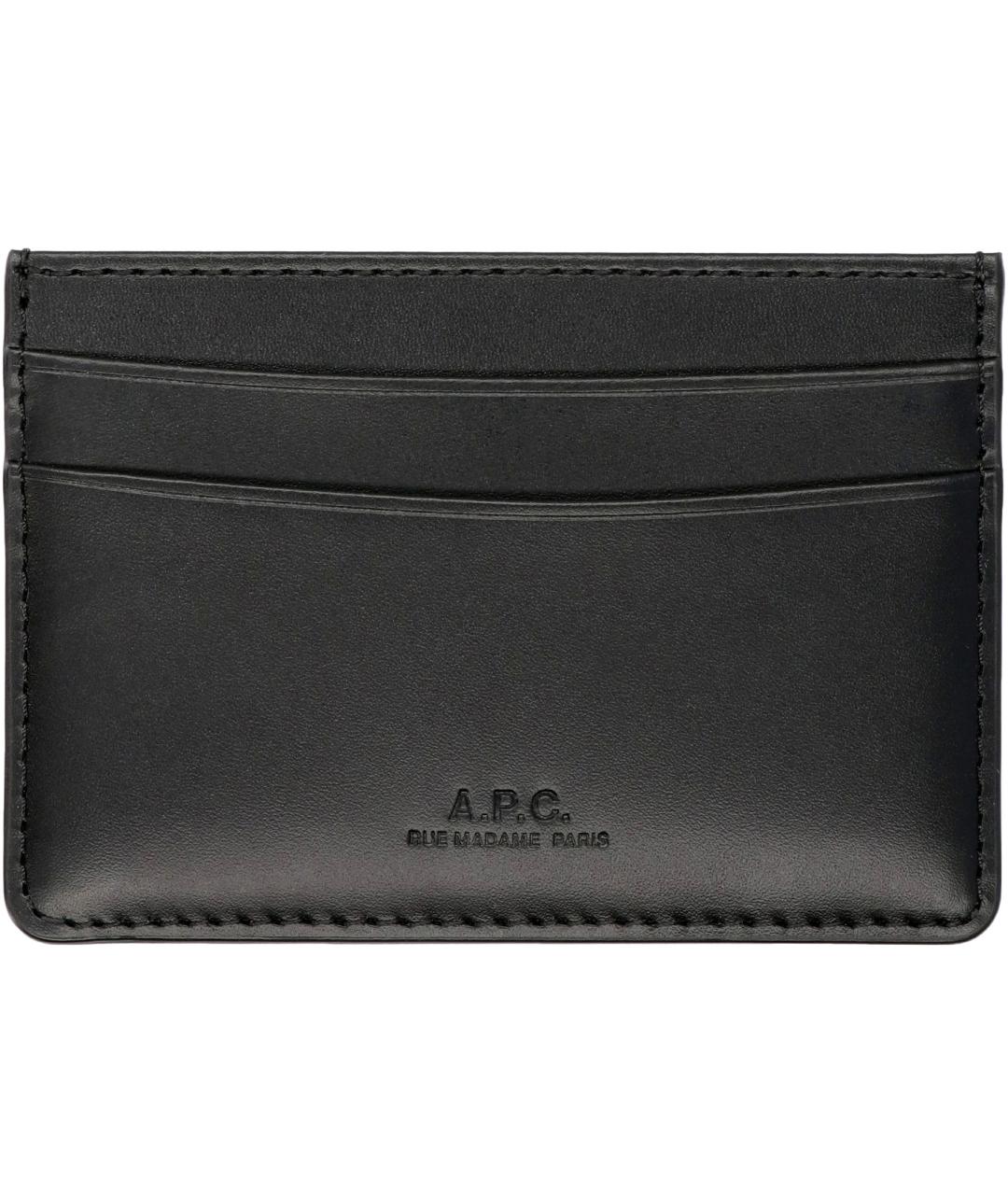 A.P.C. Черный кожаный кардхолдер, фото 2