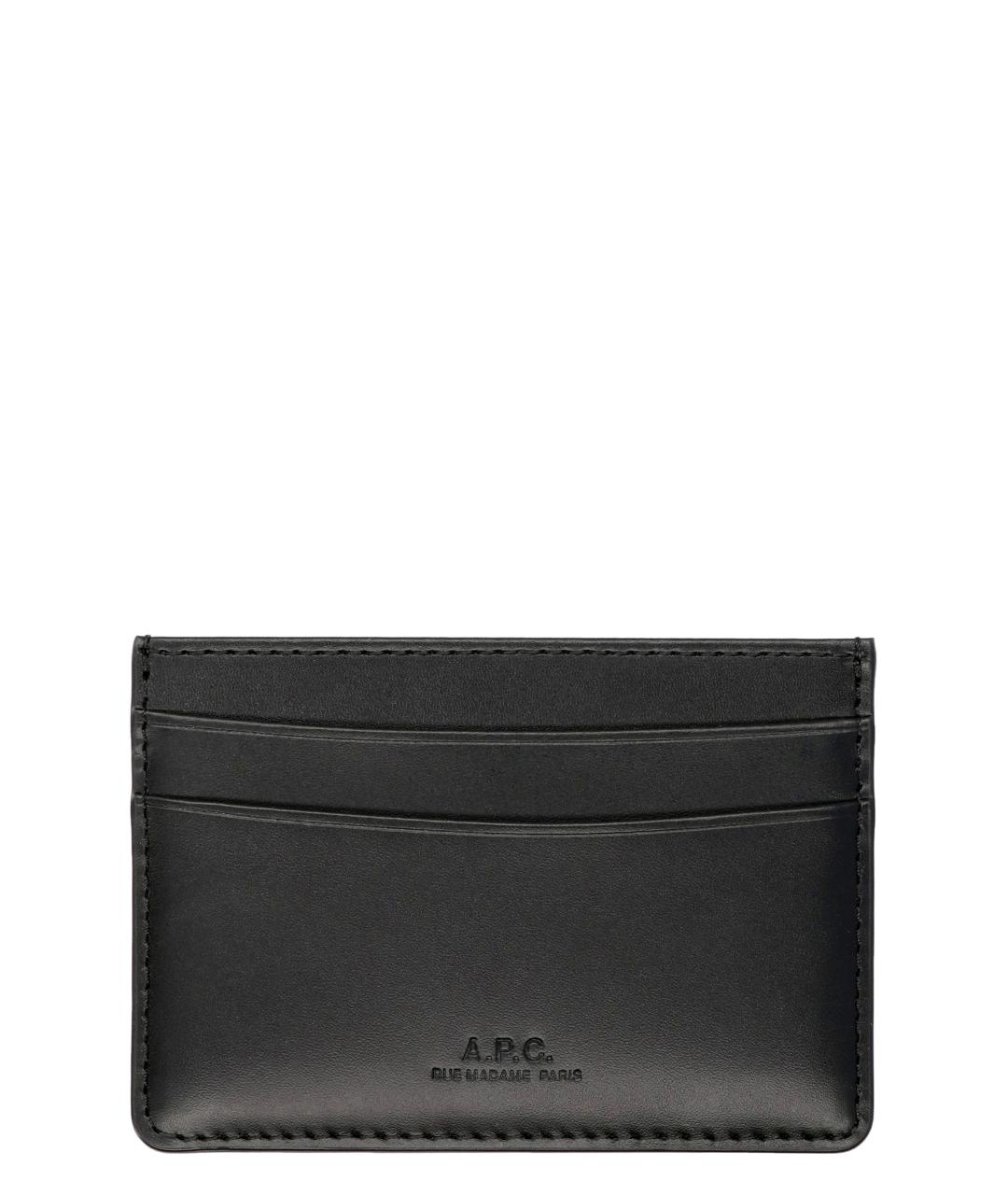 A.P.C. Черный кожаный кардхолдер, фото 1