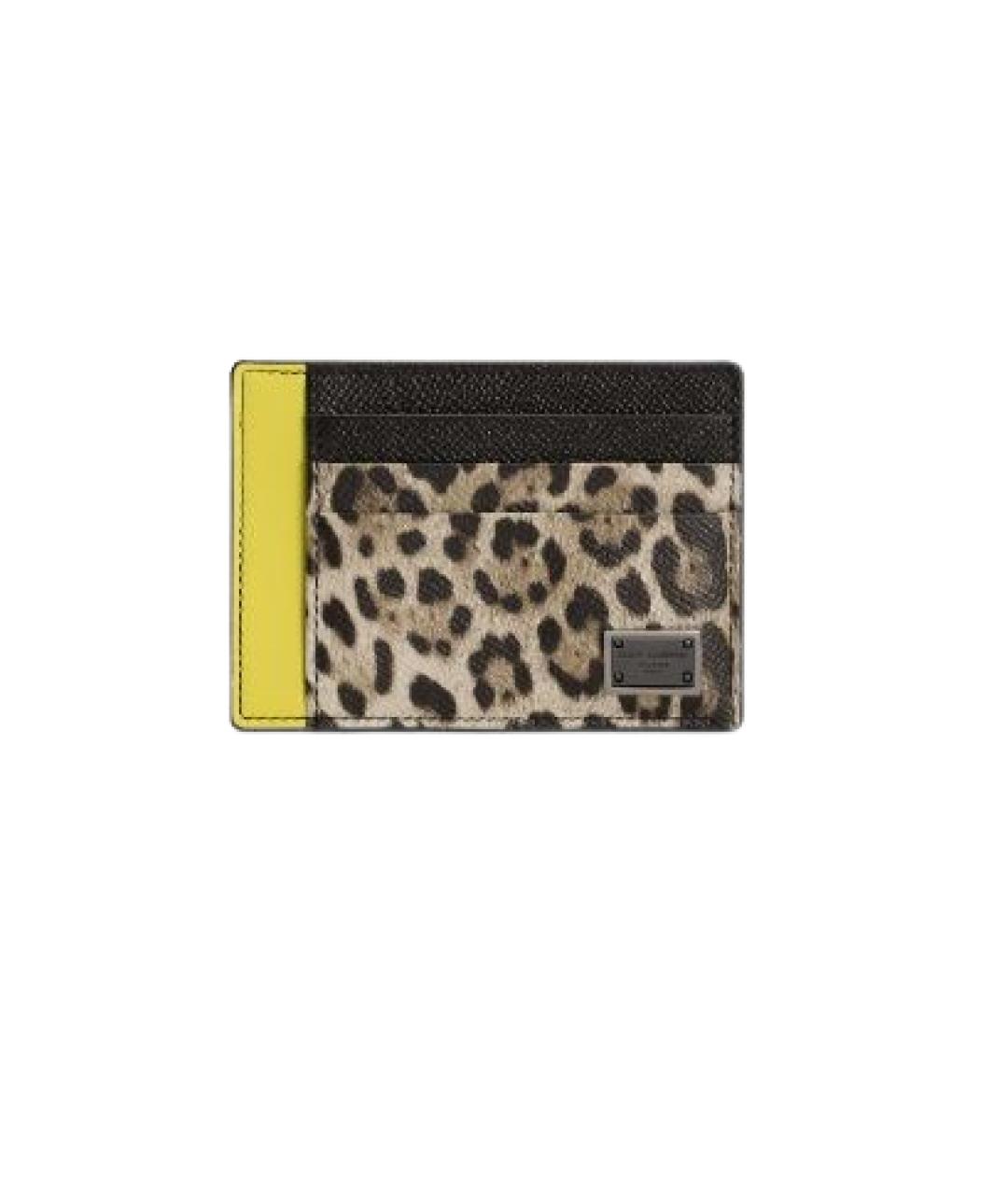DOLCE&GABBANA Коричневый кожаный кошелек, фото 3