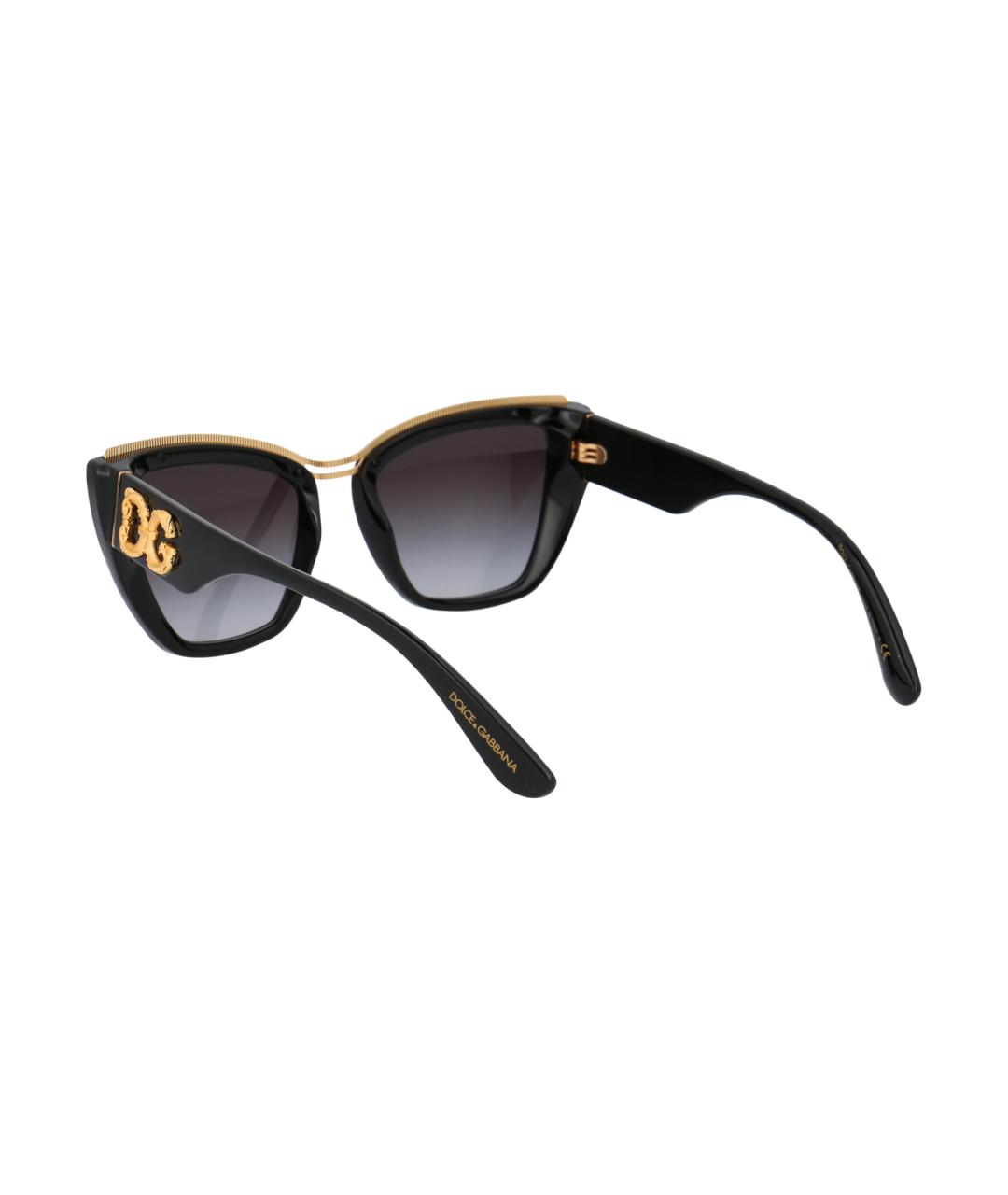 DOLCE&GABBANA Черные пластиковые солнцезащитные очки, фото 4