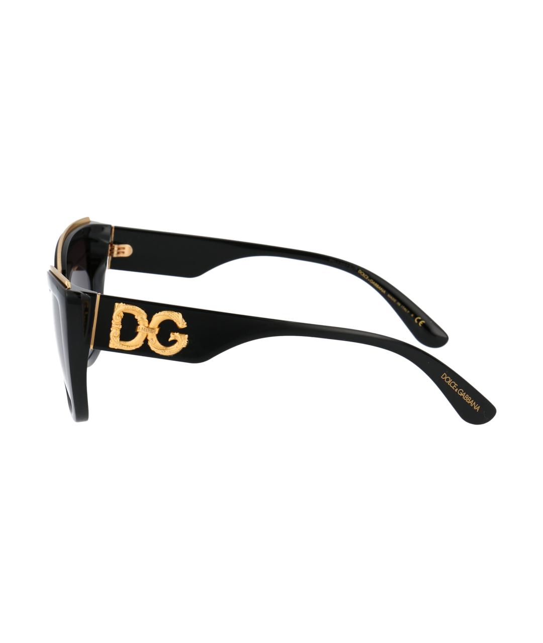 DOLCE&GABBANA Черные пластиковые солнцезащитные очки, фото 3