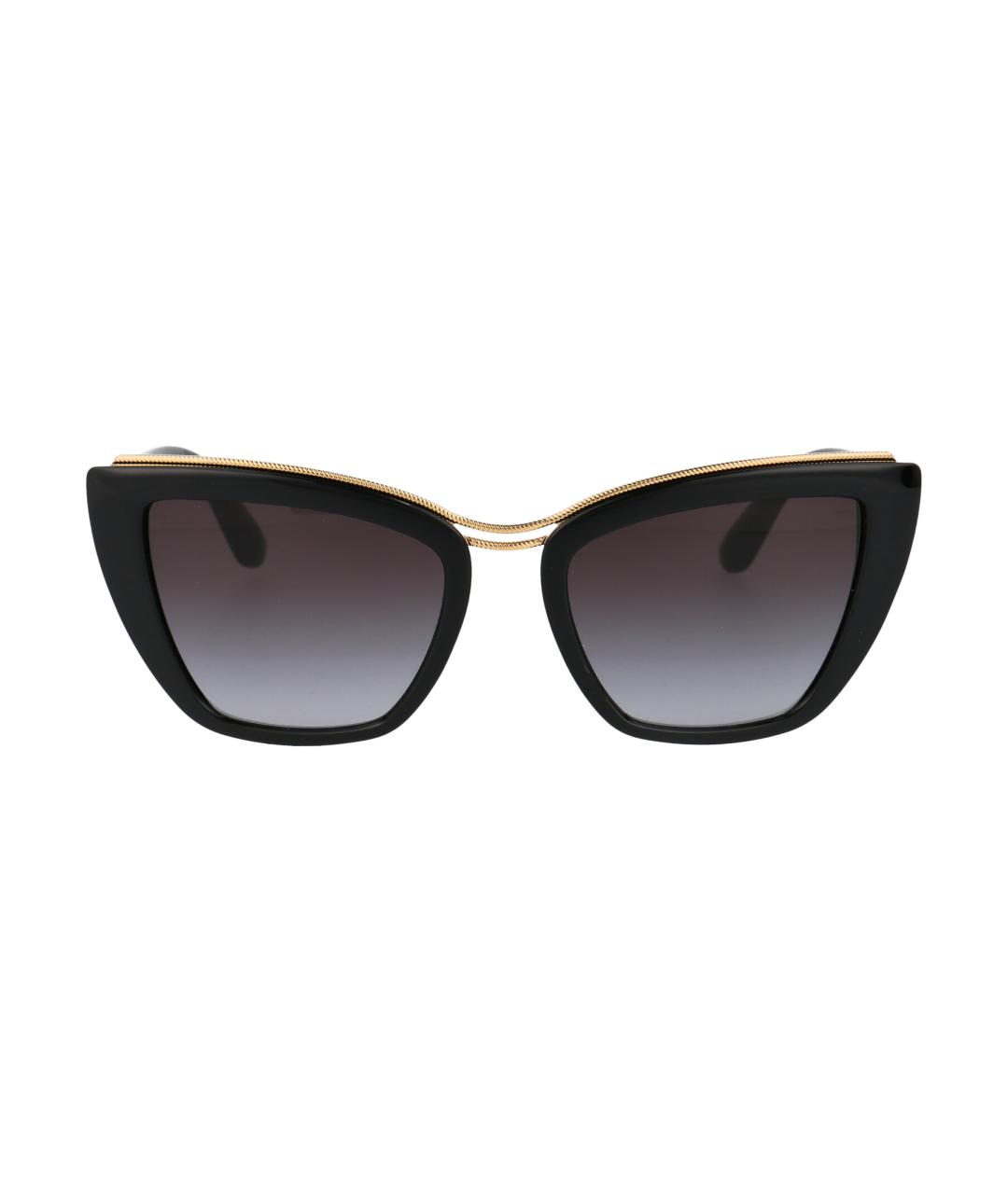 DOLCE&GABBANA Черные пластиковые солнцезащитные очки, фото 1