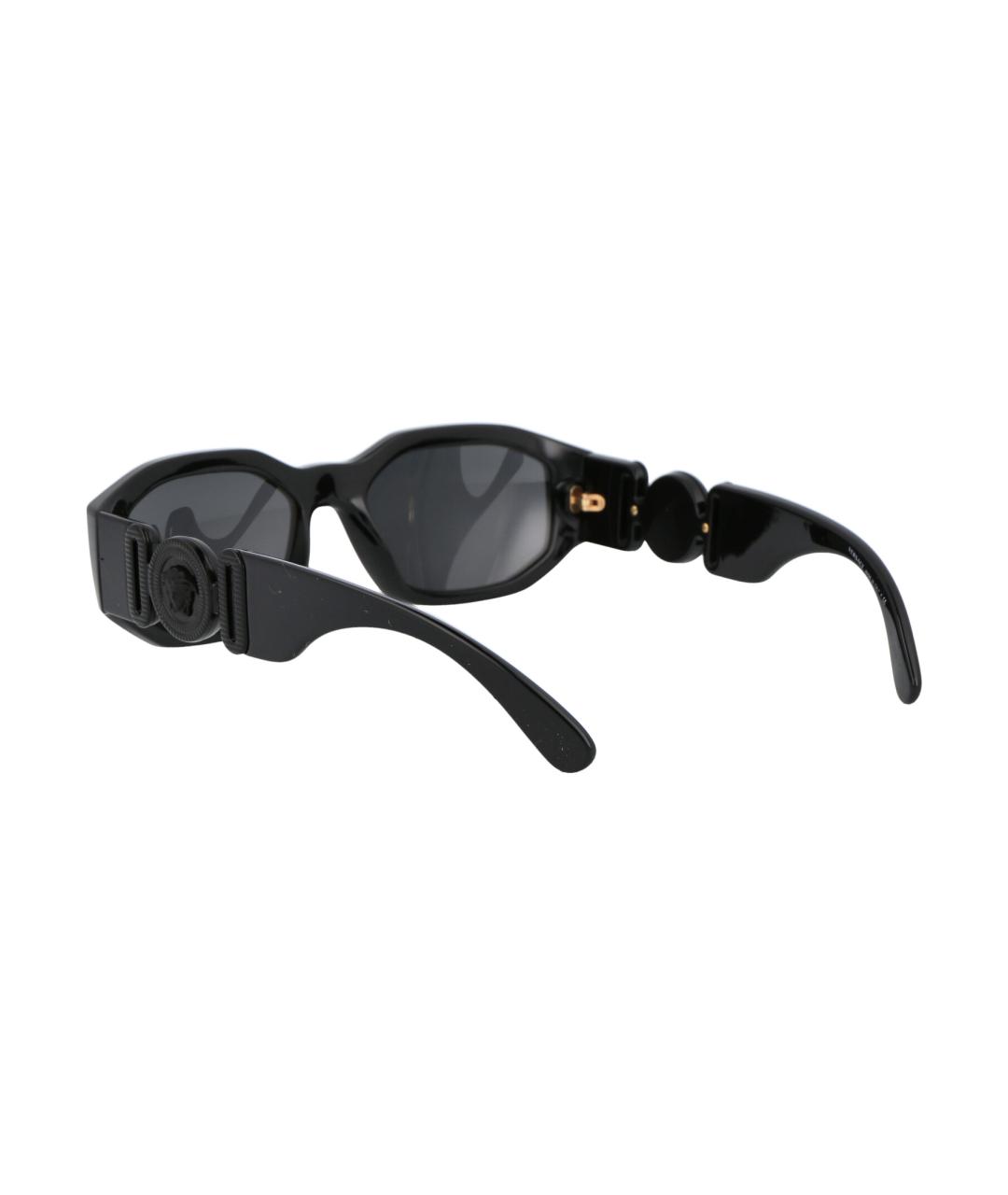 VERSACE Черные пластиковые солнцезащитные очки, фото 4