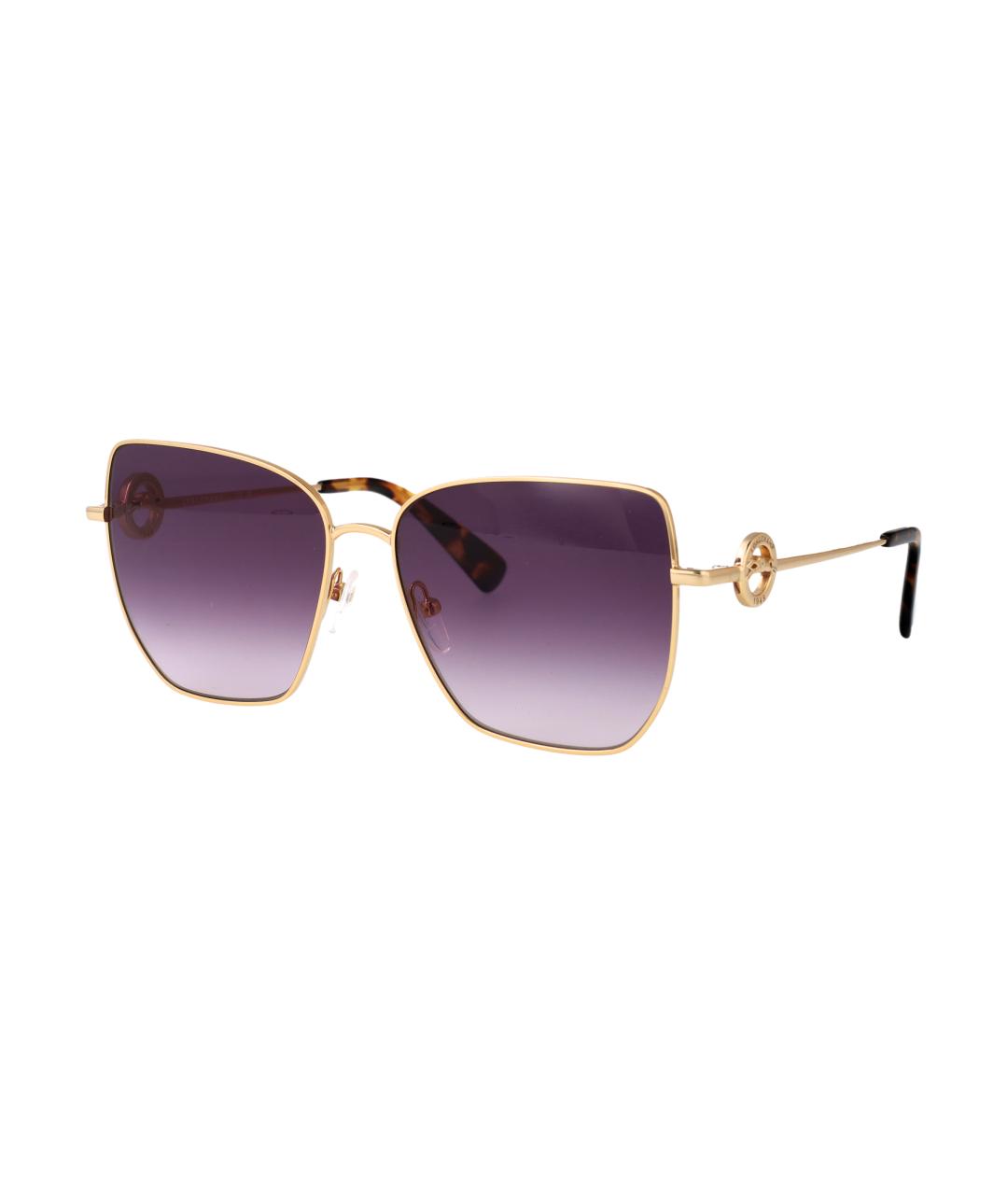 LONGCHAMP Золотые металлические солнцезащитные очки, фото 2