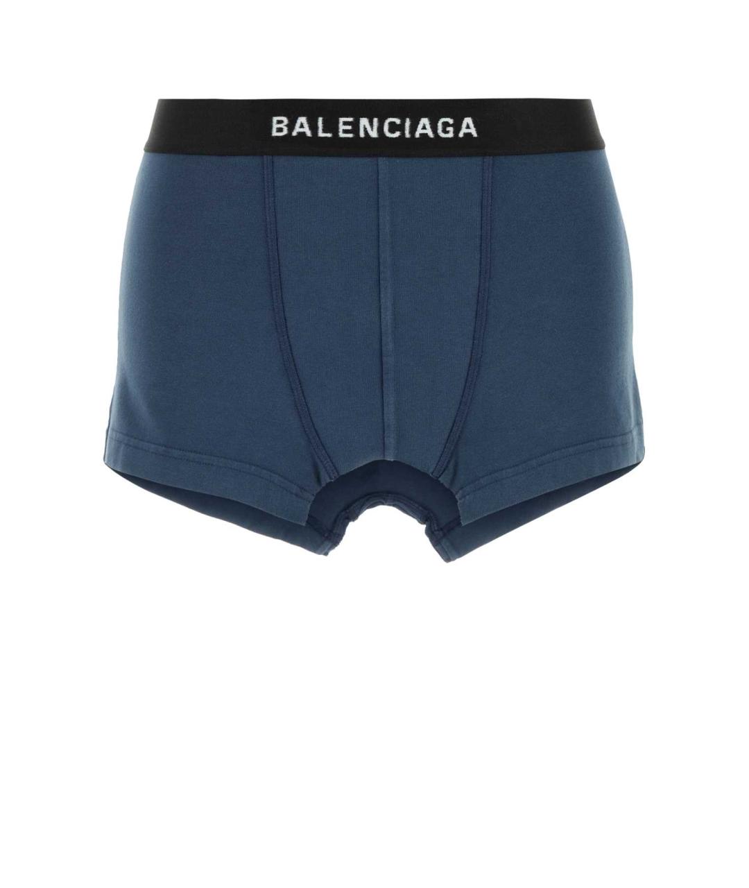 BALENCIAGA Синяя хлопковая юбка мини, фото 1