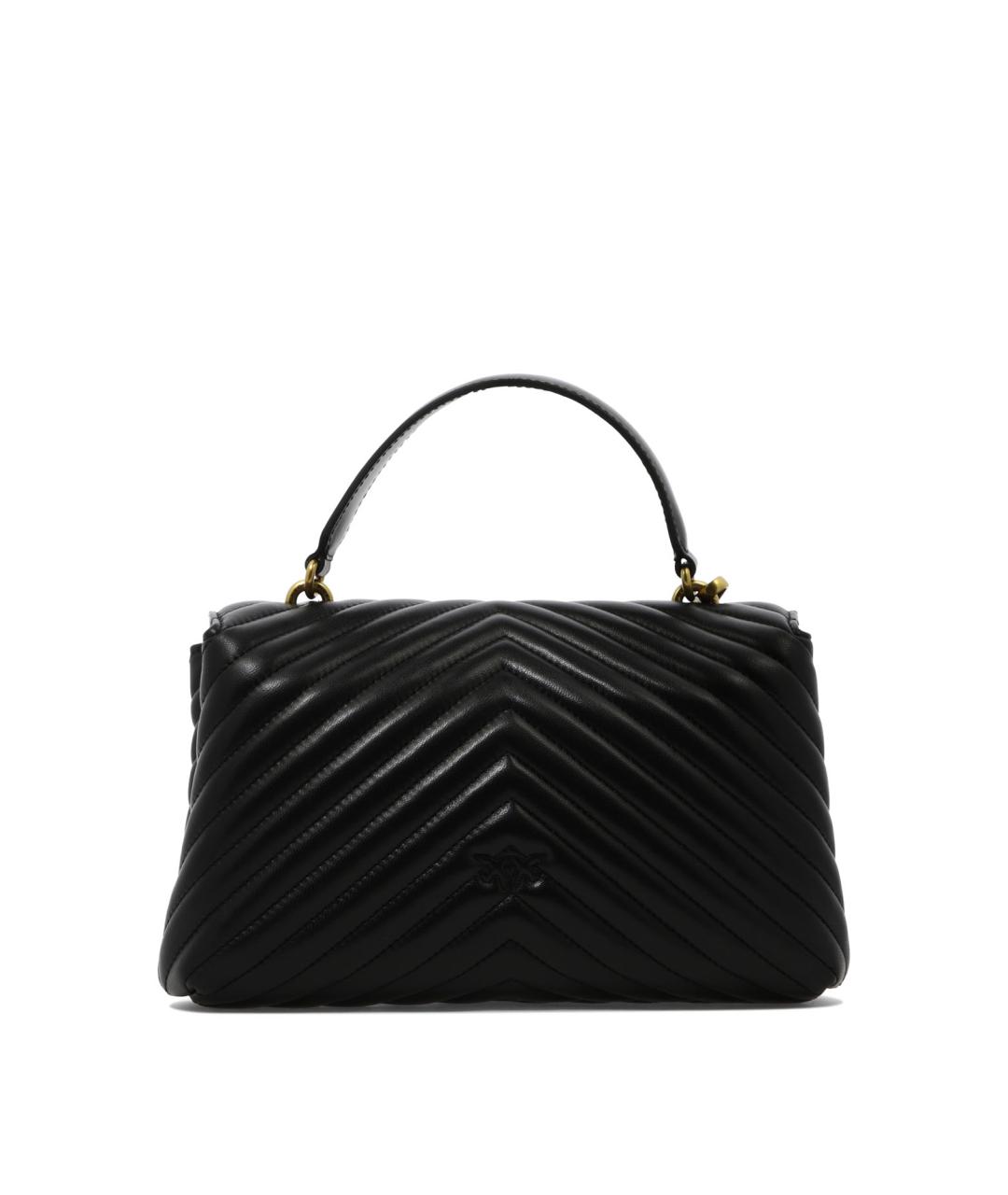 PINKO Черная кожаная сумка через плечо, фото 3