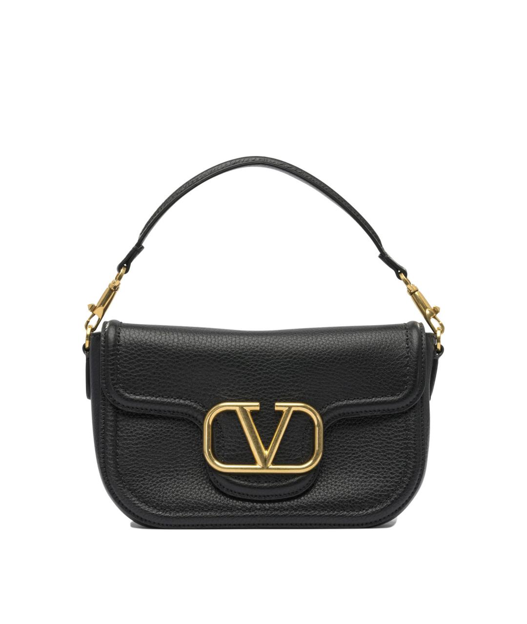 VALENTINO Черная кожаная сумка через плечо, фото 1