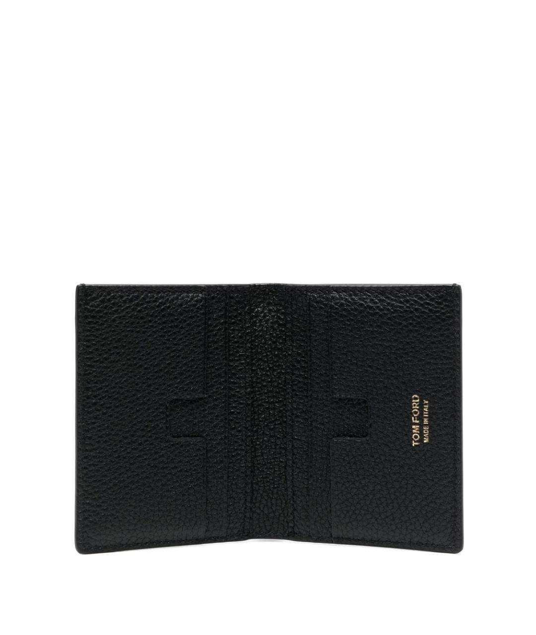 TOM FORD Черный кожаный кошелек, фото 2