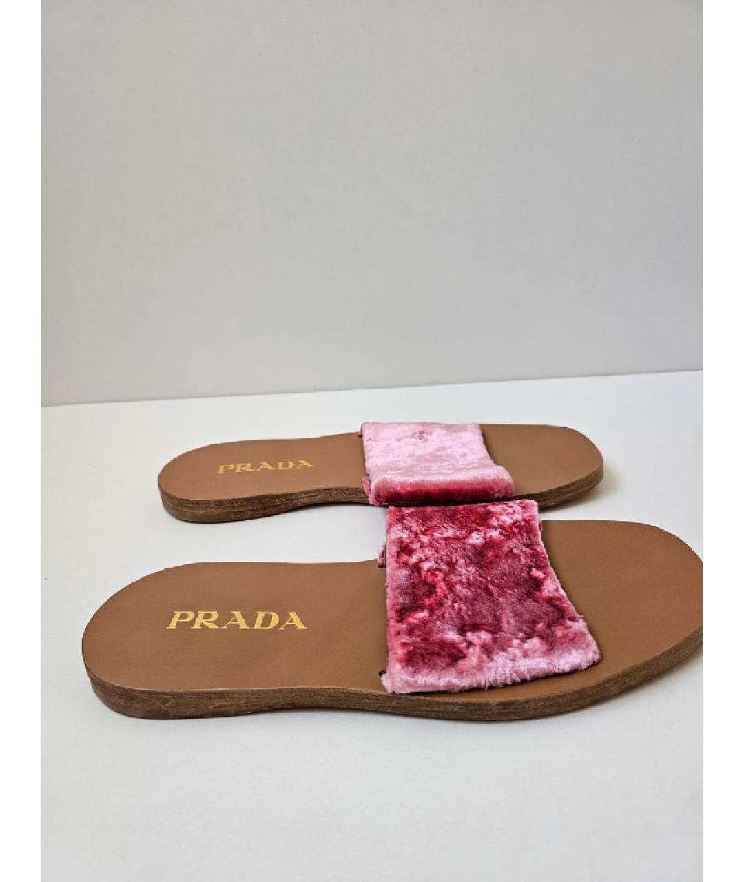 PRADA Розовые шлепанцы, фото 9