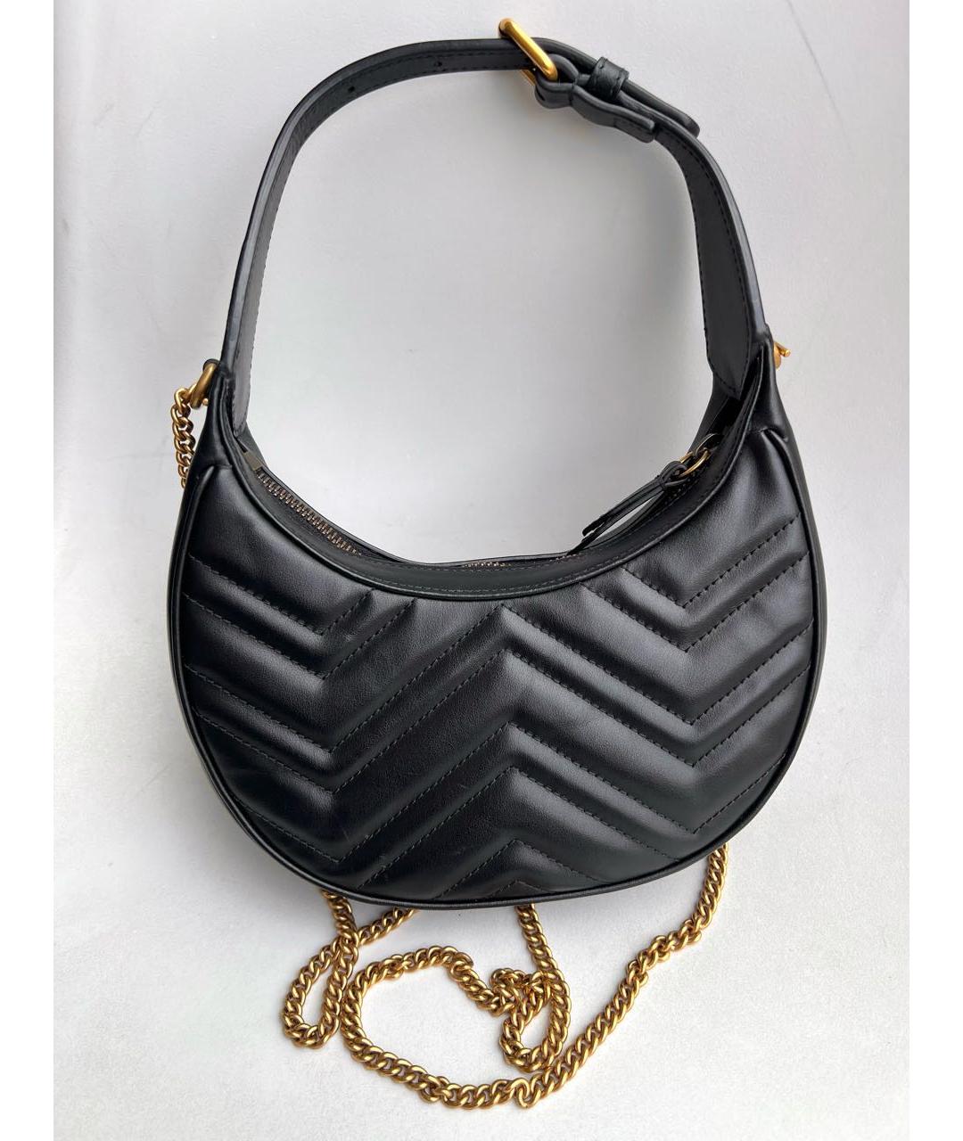 GUCCI Черная кожаная сумка с короткими ручками, фото 3