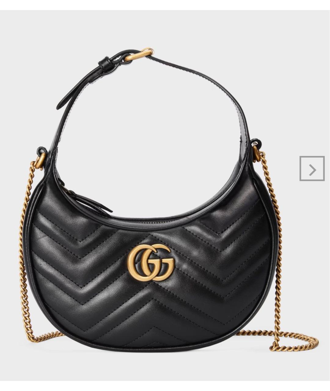 GUCCI Черная кожаная сумка с короткими ручками, фото 7