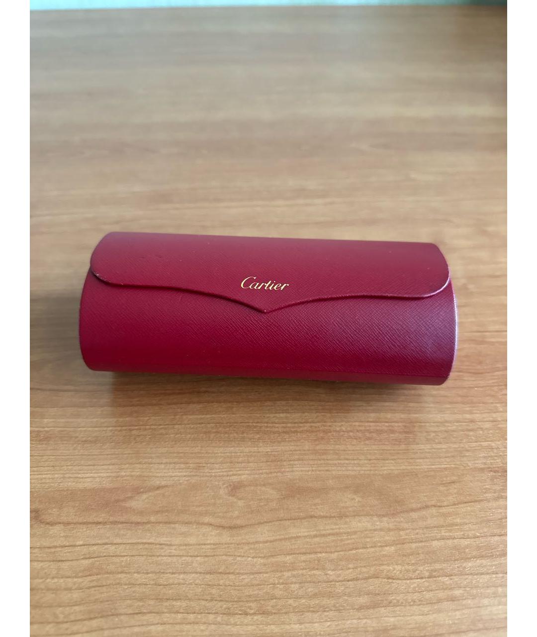 CARTIER Фиолетовые металлические солнцезащитные очки, фото 4
