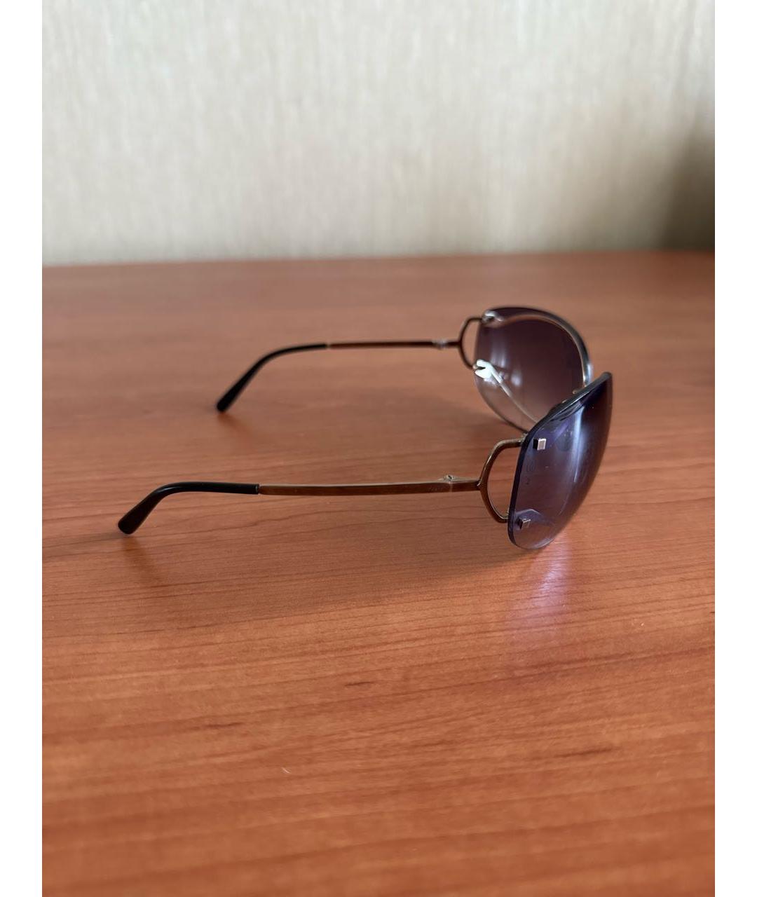 CARTIER Фиолетовые металлические солнцезащитные очки, фото 2