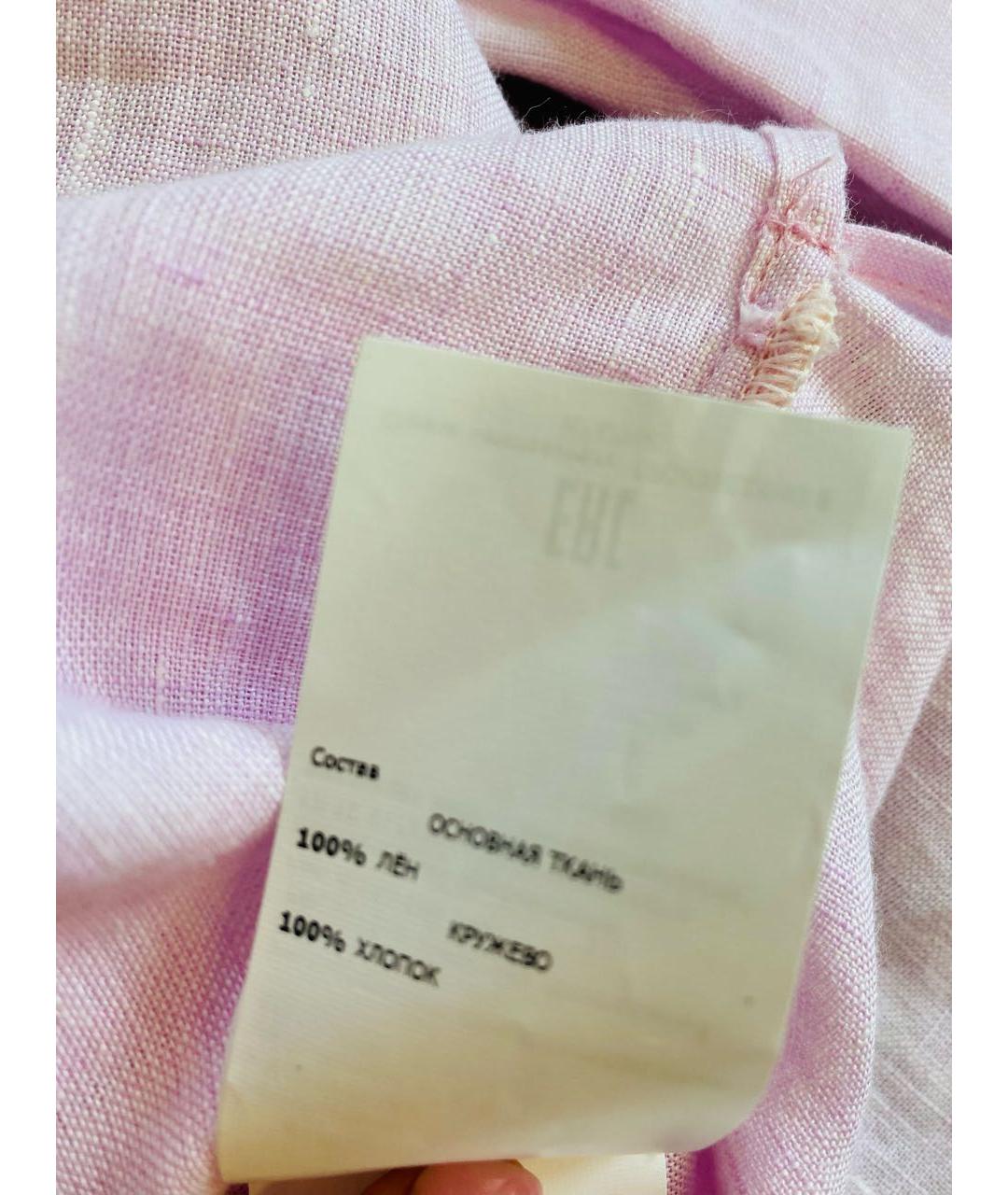 ERMANNO SCERVINO Розовая льняная рубашка, фото 6