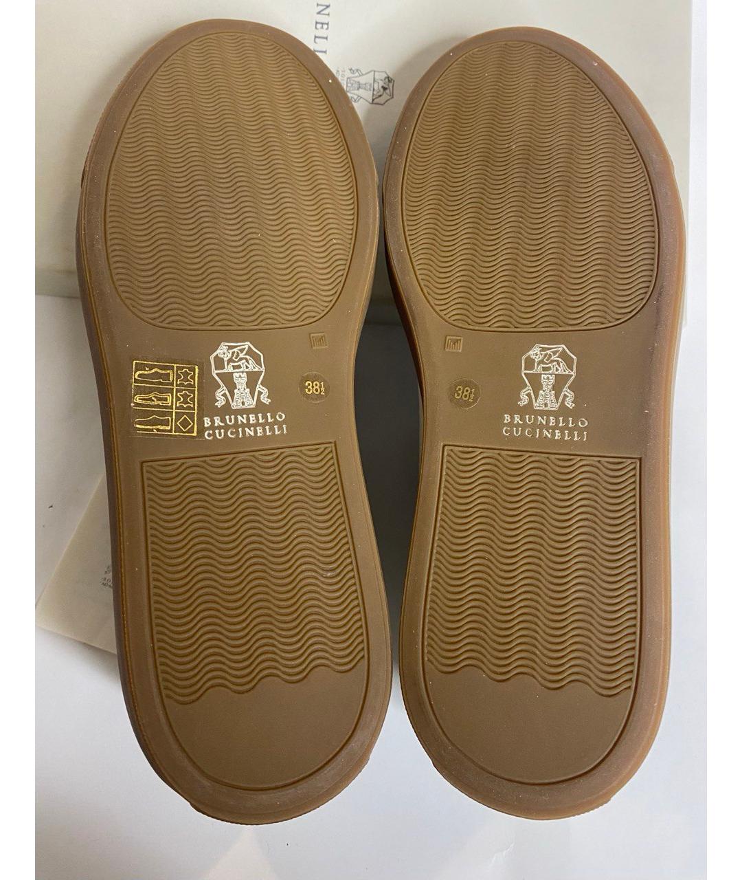 BRUNELLO CUCINELLI Белые кожаные брогги и оксфорды, фото 5