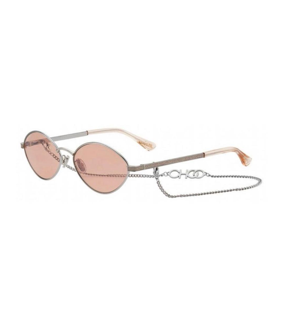 JIMMY CHOO Розовые металлические солнцезащитные очки, фото 2