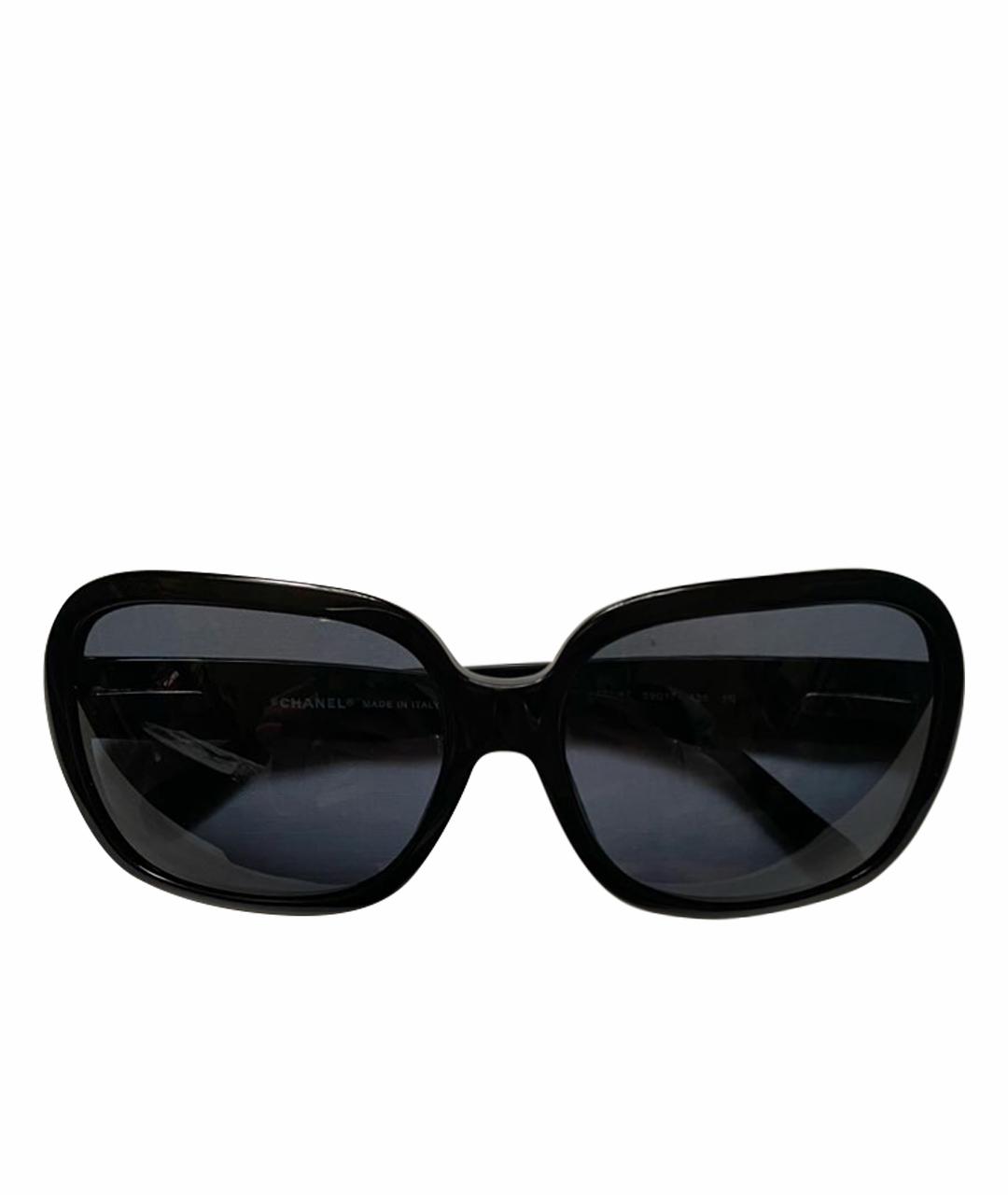 CHANEL Черные пластиковые солнцезащитные очки, фото 1