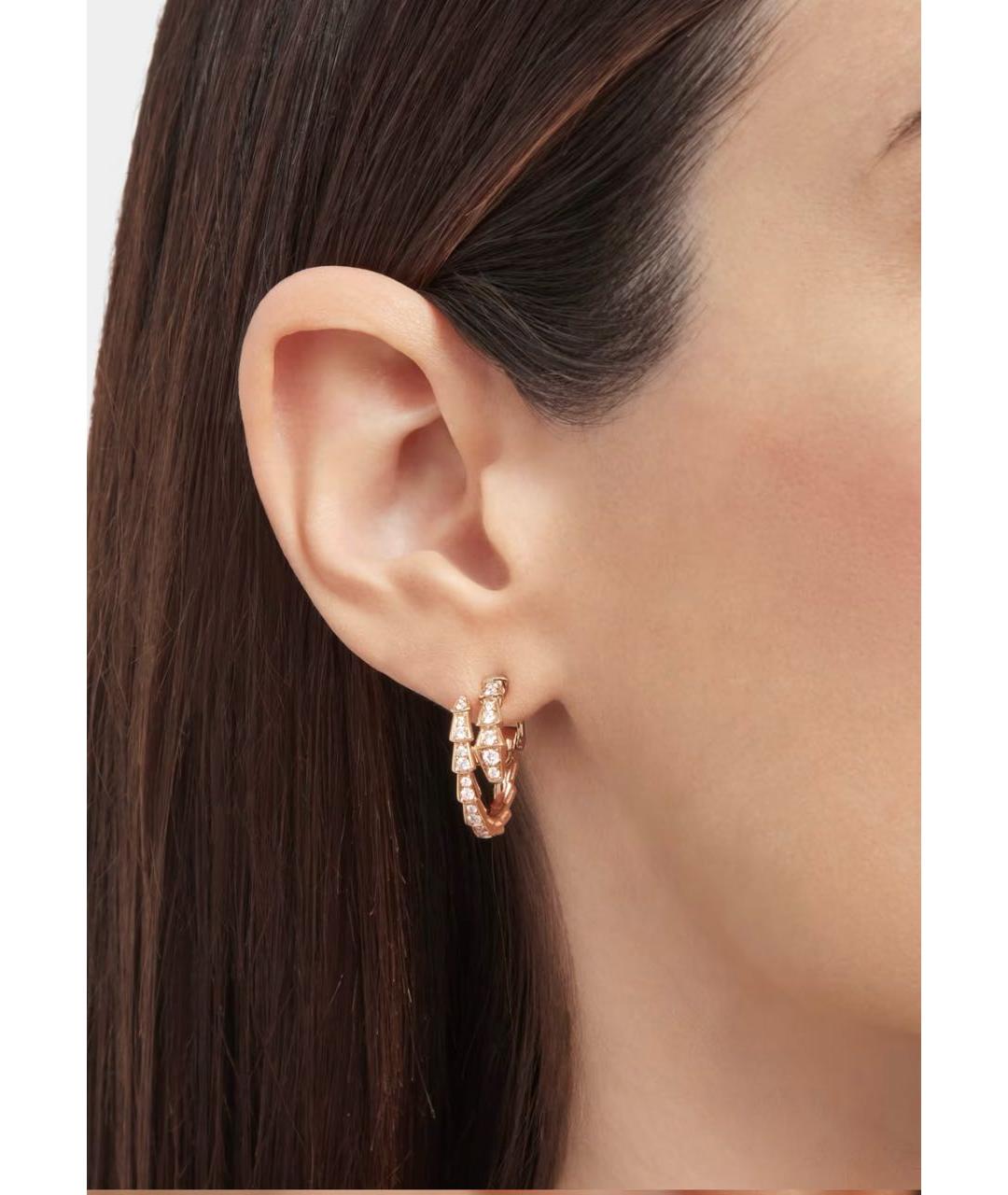 BVLGARI Золотые серьги из розового золота, фото 4