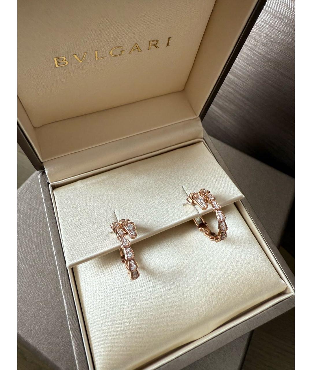 BVLGARI Золотые серьги из розового золота, фото 2
