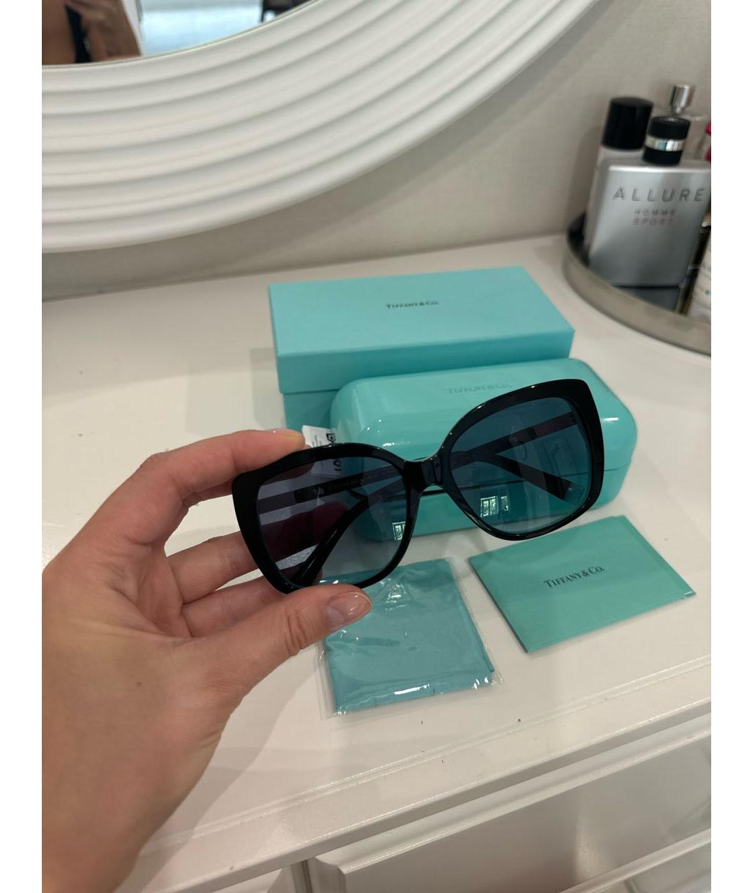TIFFANY&CO Черные пластиковые солнцезащитные очки, фото 5