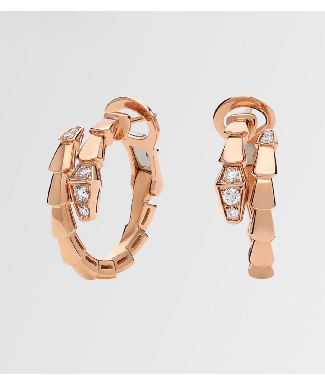 BVLGARI Золотые серьги из розового золота, фото 5